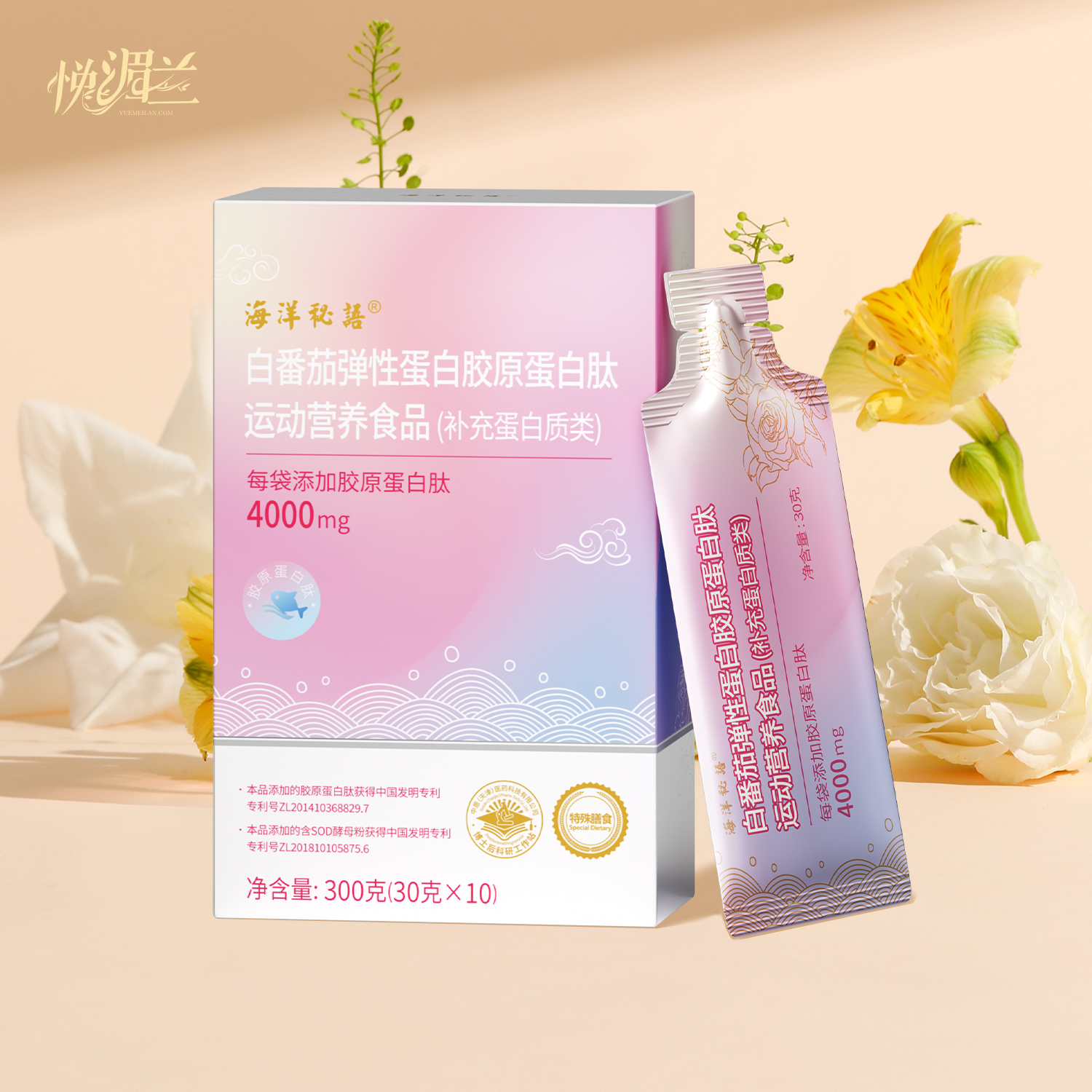 白番茄弹性蛋白胶原蛋白肽运动营养食品